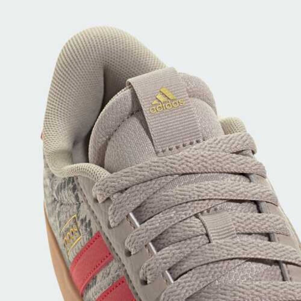 Adidas VL Court 3.0 Women Sneakers Beige Red Snakeskin Gum Sole JR8670 Size 7.5 - Picture 7 of 12
